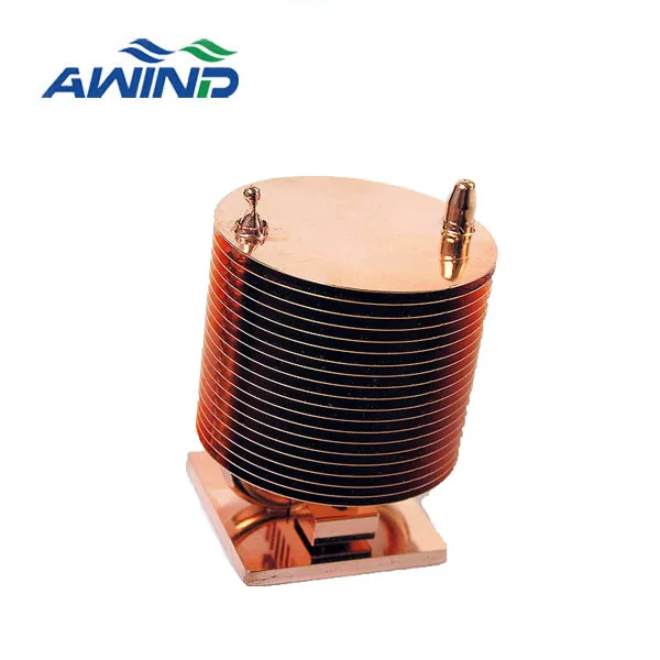 Good thermal conductivity with heat pipe heat dissipation customized soldered cooling heat sink shinke with copper base plate