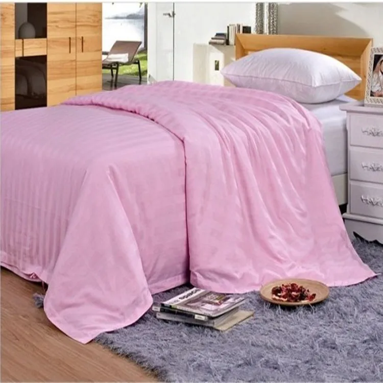 100 cotton dyed 3cm jacquard satin stripe fabric for home textile Organic Cotton Fabric