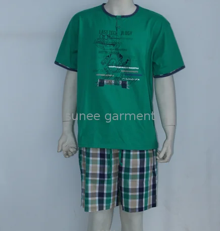 Custom grey summer mens pajamas