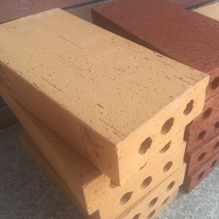 Landscape bricks for garden by vacuum extrude with holes
