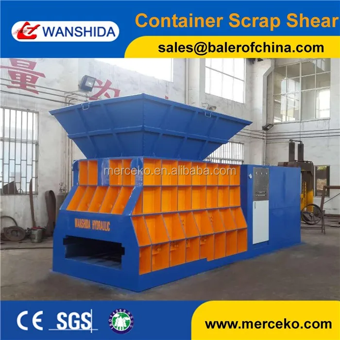 
WANSHIDA Automatic Hydraulic Scrap Container Metal Shear for Steel Recycling Plant 400Ton cutting force 