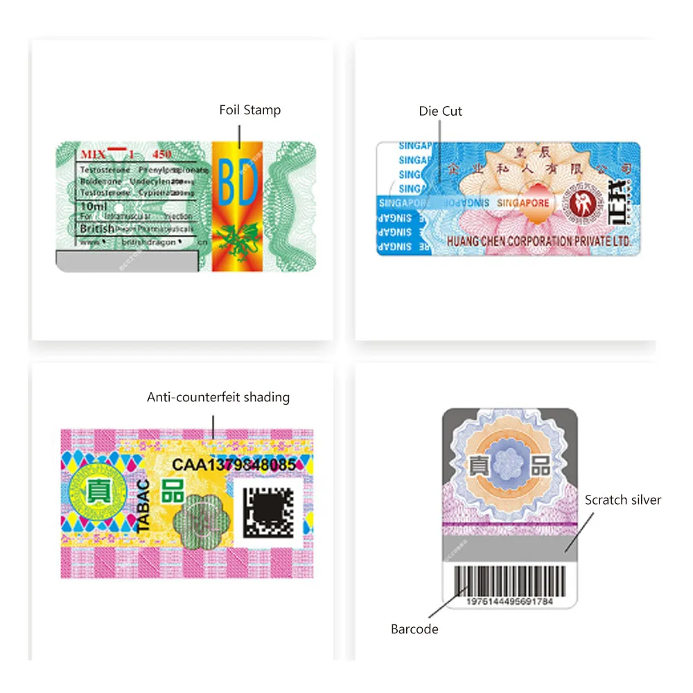 Euro Radiation Protection Label Custom Hologram Sticker For