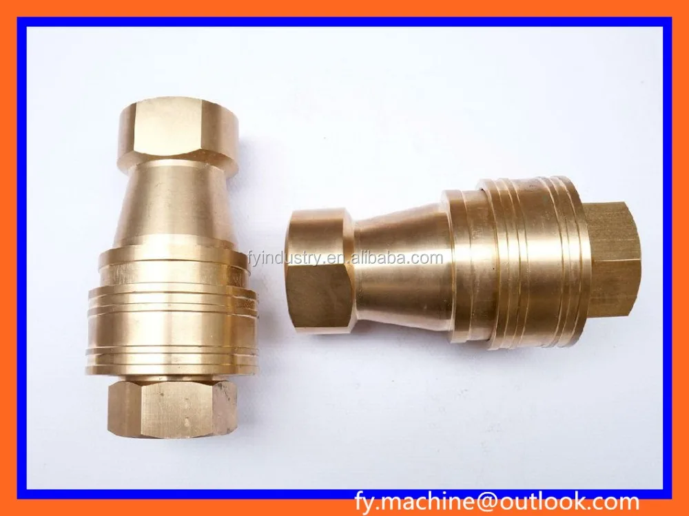 ISO 7241 Series B general purpose Brass push-to-connect quick connect hydraulic coupler