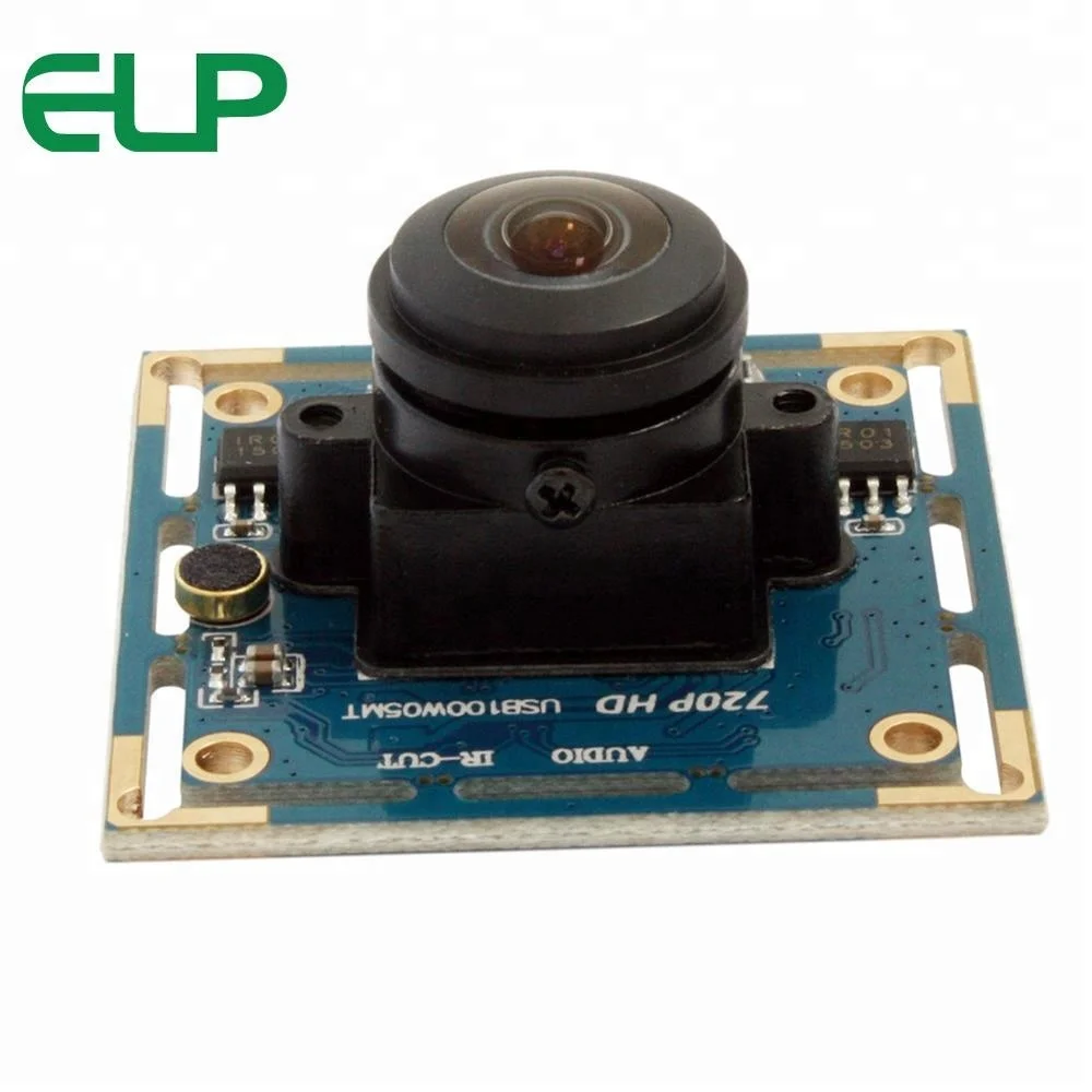 ELP 720P HD Mini usb camera module wide angle M12 fisheye lens CCTV CMOS Camera module for industrial machine vision