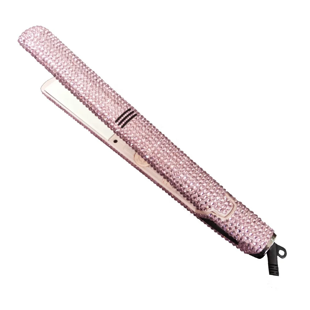 Горячий Профессиональный 1 дюймовый пользовательский bling flat iron для салона, быстрая доставка, оптовая продажа