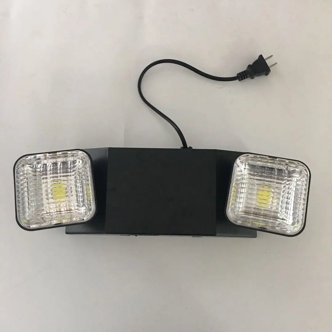 Amazon hot sell Wall mounted rechargeable twin spot adjustable heads battery backup led emergency light