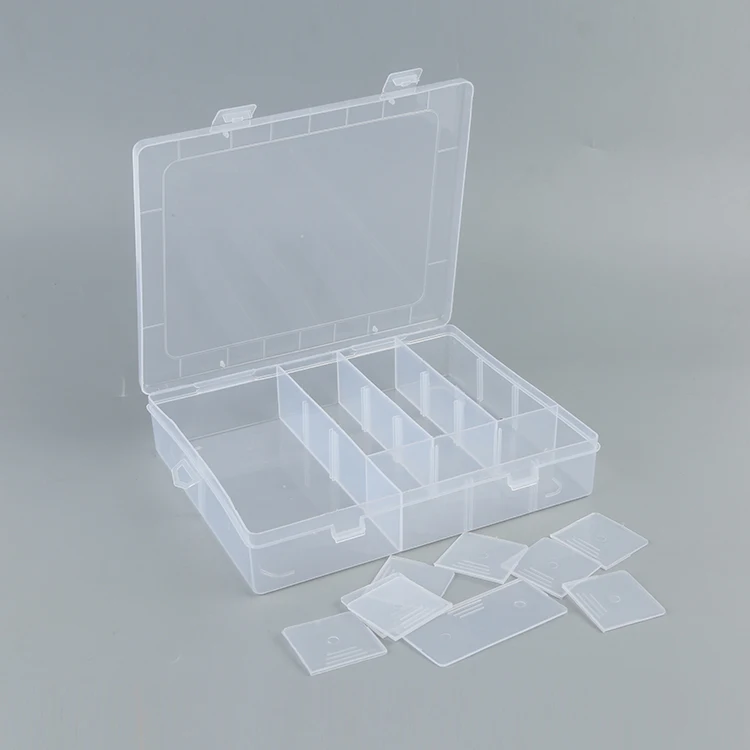 New product easy carry big 15 grid jewelry beads transparent plastic storage box