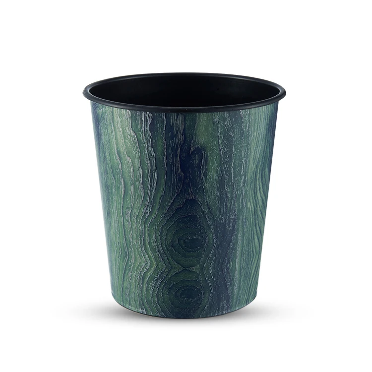 Недорогой пластиковый контейнер для отходов пыли с деревянным узором оптом