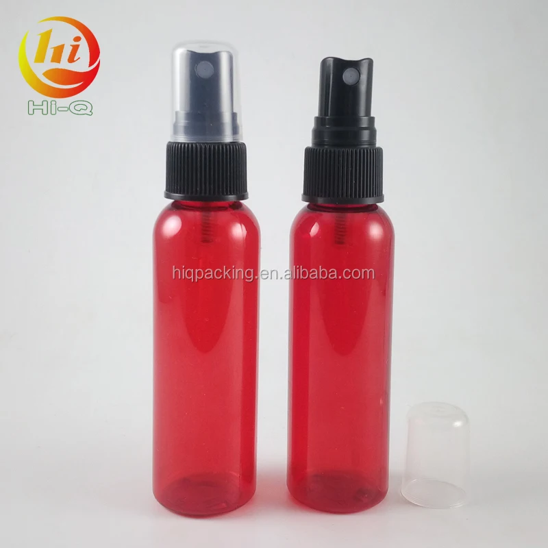 leak proof 30ml 60 ml body mist red sprayer bottle 1 oz 2 ounce plastic pet bottle with spray