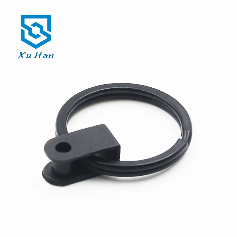 
Factory direct sale, with black plastic holder key ring, PVC clip button key ring 