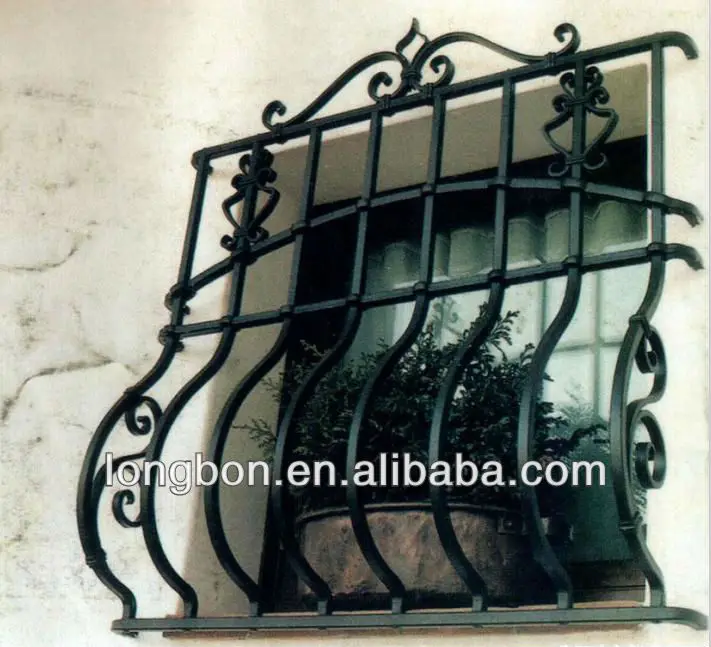 2018 Top-selling modern design window iron grills