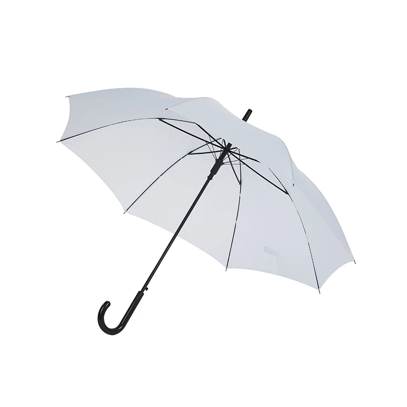 hot sale high quality oem chaste white straight umbrella by China umbrella factory