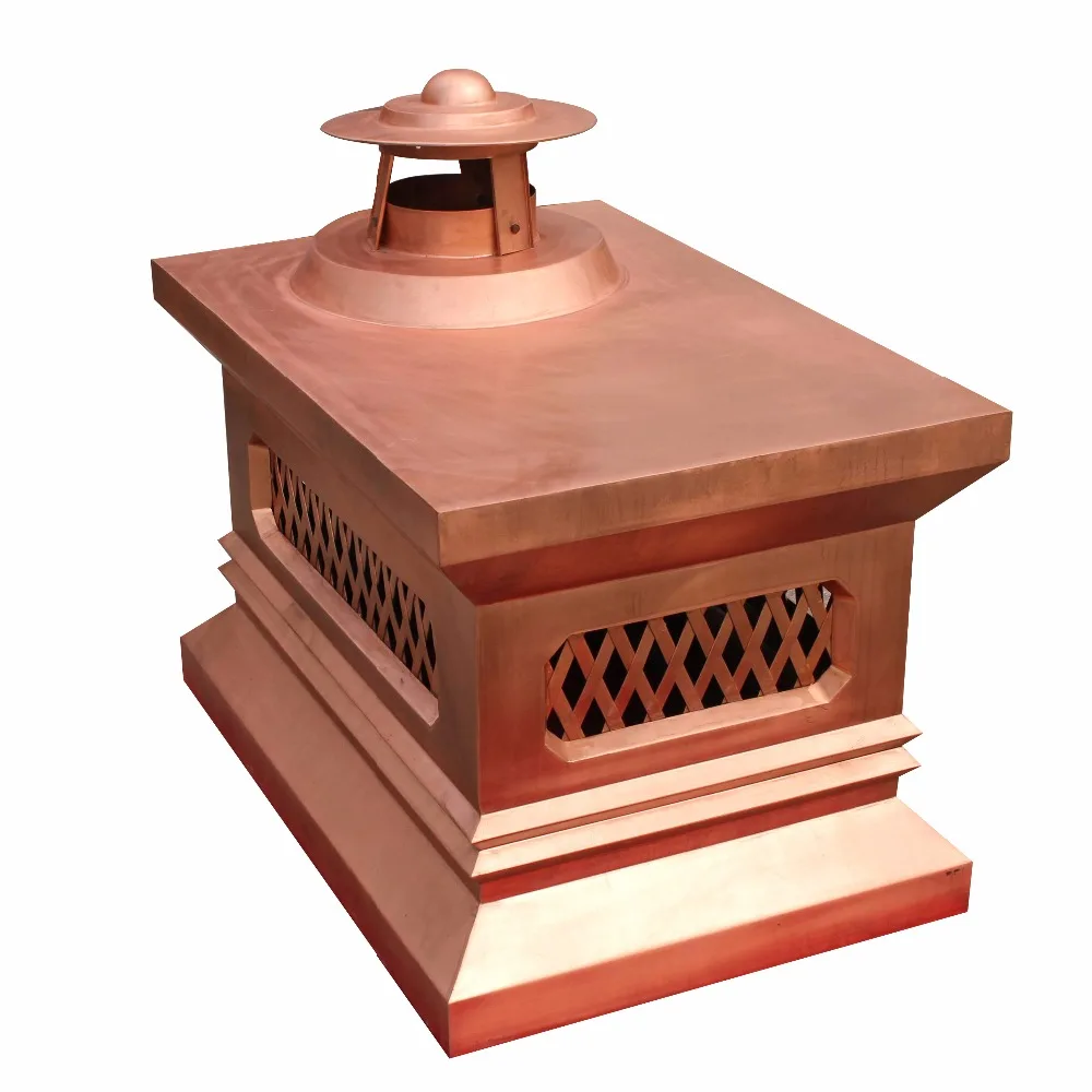 the European/Modern copper structure / Villa ornament kitchen chimney cap / hood