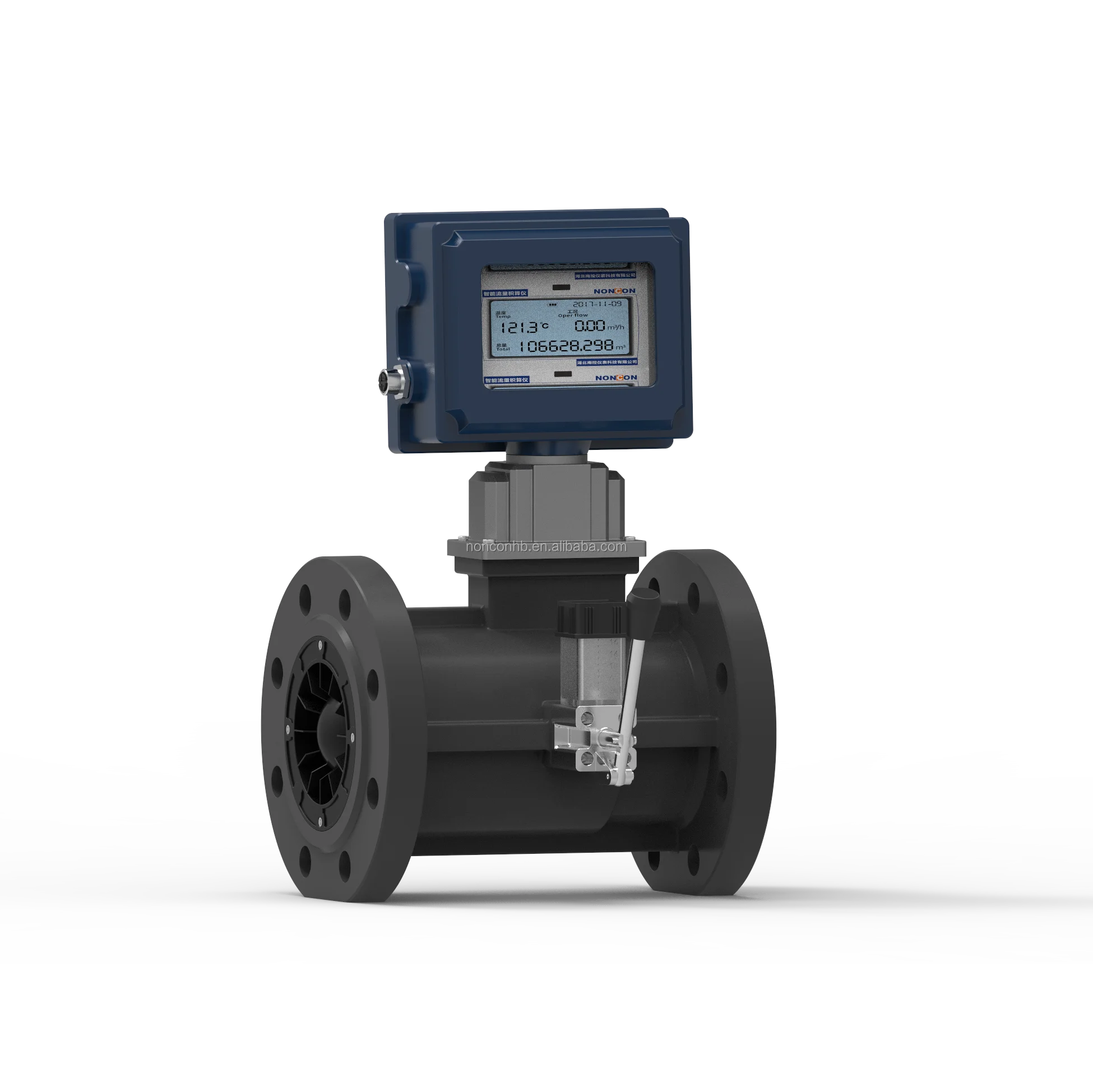 digital natural Gas air turbine flow meter sensor ammonia argon flowmeter with temperature pressure compensation