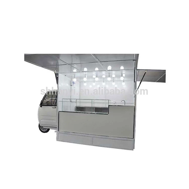 3 Wheel Motorcycle Mobile Fast Food Truck For Coffee Hot Dog Cart Sale