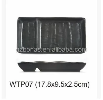 Black melamine dishes dinner set, cheap melamin bowl, sushi dessert bowl