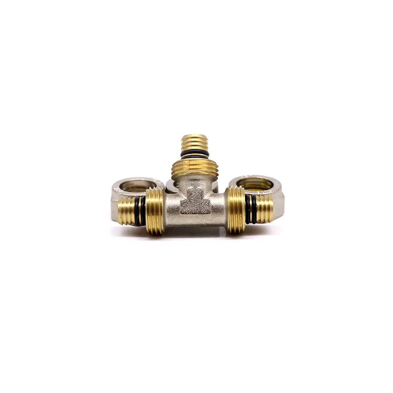 
T605 Brass compression tee pipe fitting pex al pex tube fittings 