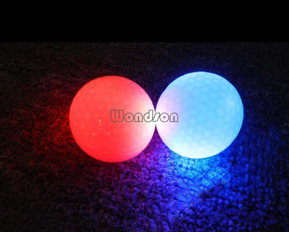9 LED Small Purple Light Invisible Inks Glow Golf Balls UV Violet Flashlight