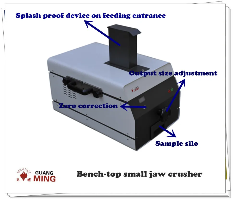 SCM control superior lab size rock crusher table stand small crushing plant for stone, ore, coal