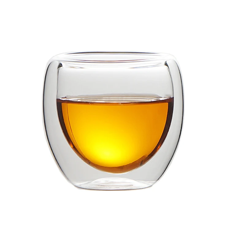 
double wall glass coffee cup 100ml 150ml milk drinking glass cup 