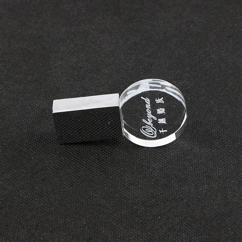 
High quality crystal usb pen drive 32gb with LED light 