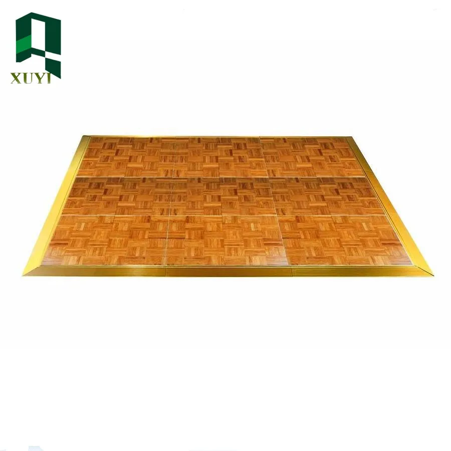 4x4ft pine wood timber easy setup wood dance floor wedding