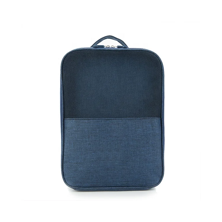 Пользовательские двухслойные молнии загрузки мешок путешествия пыли мешок обуви для хранения