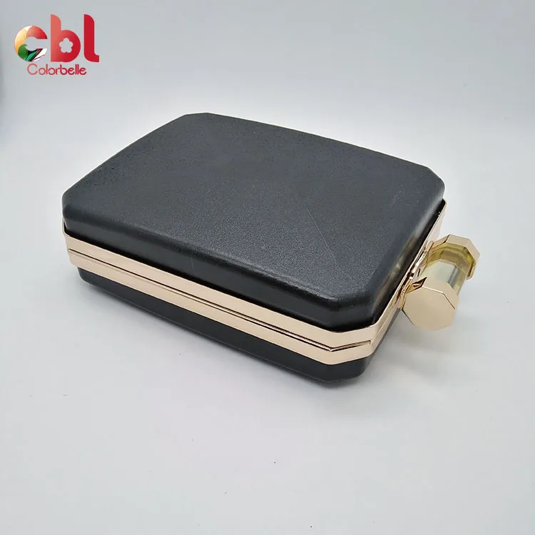 Small size cute fancy design mini metal purse frame with plastic shell for lady handbag clutch mobile phone case frame box