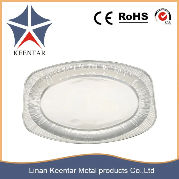 Dish Pan Oval Aluminum Foil Fish Tray,oval Aluminum Foil Barbecue Disposable Container Food Packing Rectangle 1000pcs/ctn 0.11mm