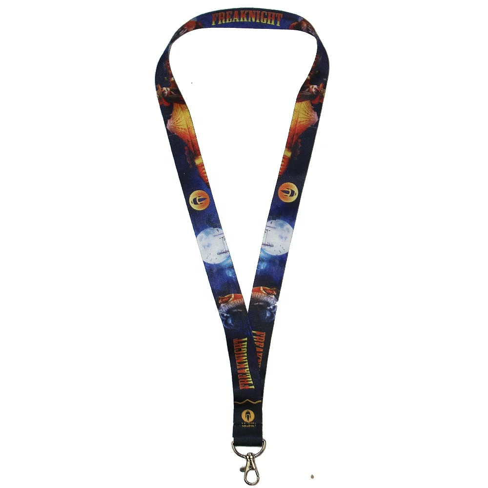 LOW MOQ full colours polyester neck lanyards with logo custom