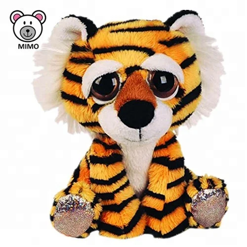 Top Selling Cartoon Cute Baby Plush Tiger Toy For Sale Wholesale Custom LOGO Lifelike Stuffed Animal Soft Small Plush Toy Tiger