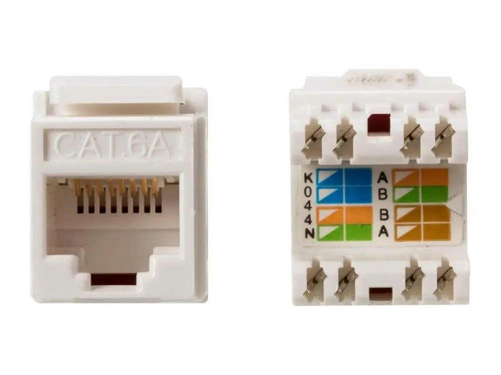 cat6A utp keystone jack 180 degree