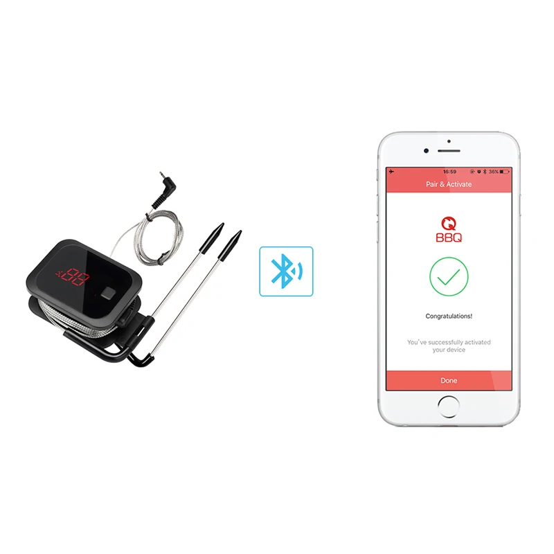 Inkbird wireless grill thermometer for food IBT-2X