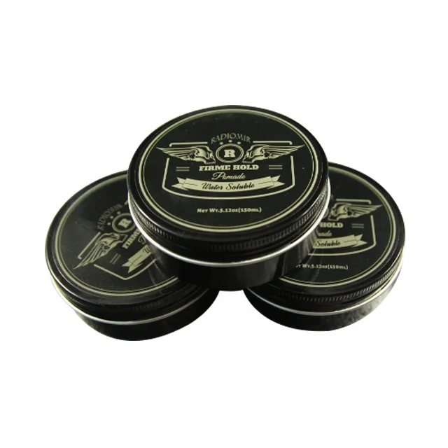 extreme firm hold private label hair pomade custom for men green apple scent organic naturl aluminium tin cans