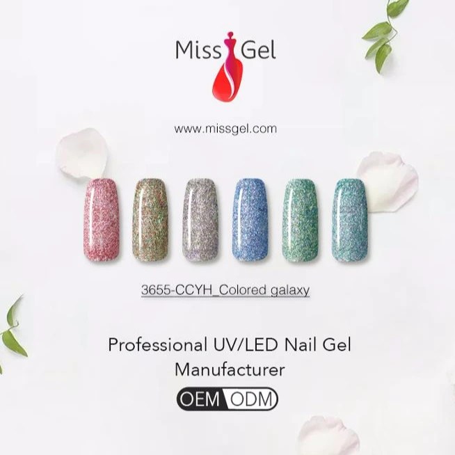 2018 new arrival professional uv gel nail polish Colored galaxy series of products soak off gel polish