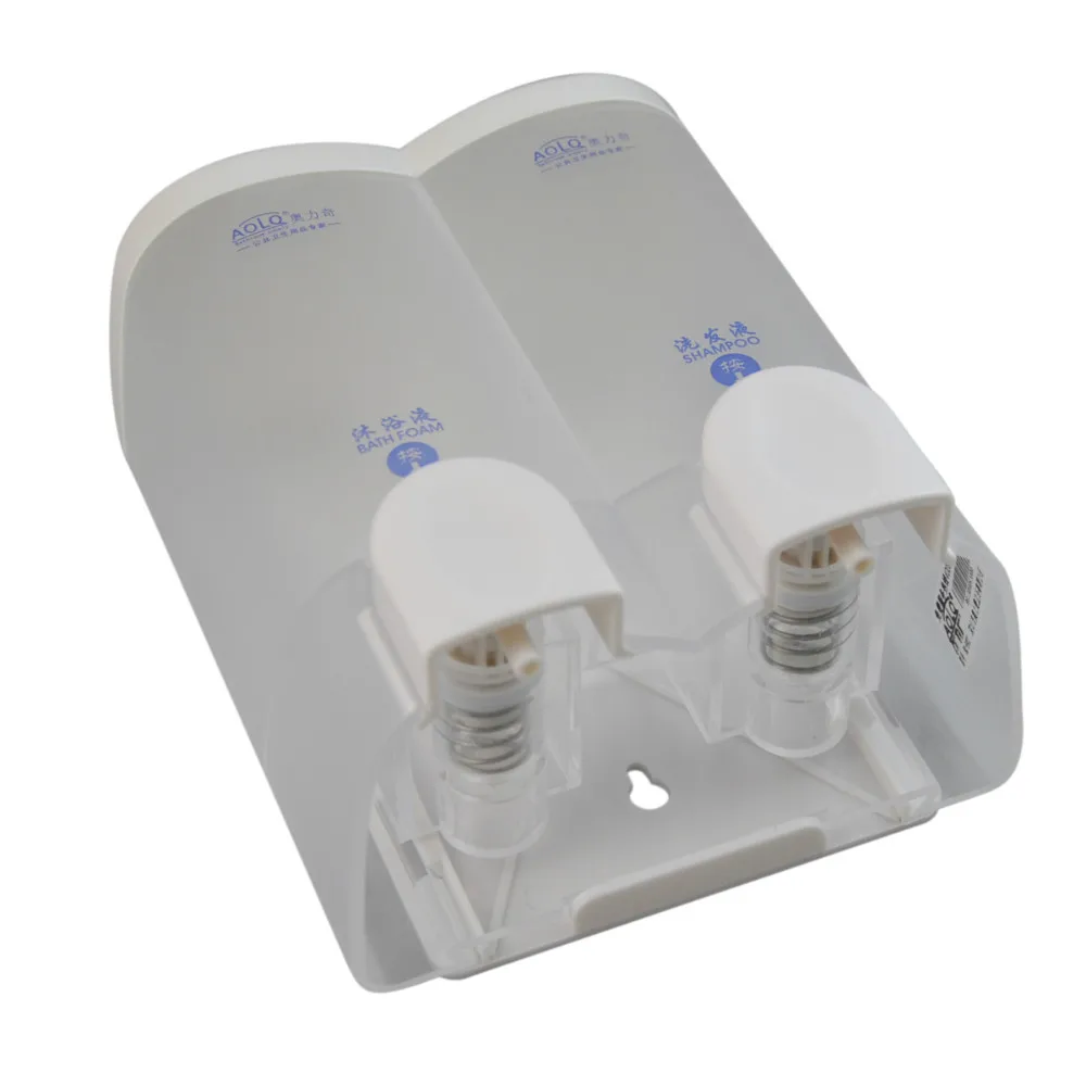 купить небольшой пластиковый двойной дозатор мыла, для отеля и ванной