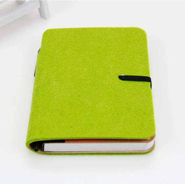 
hot sell Felt fabric Cover Notebook for journal travel diary trip planner 