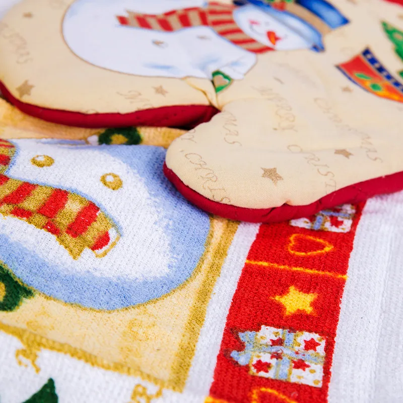 Christmas kitchen sets 2pcs glove pot holder