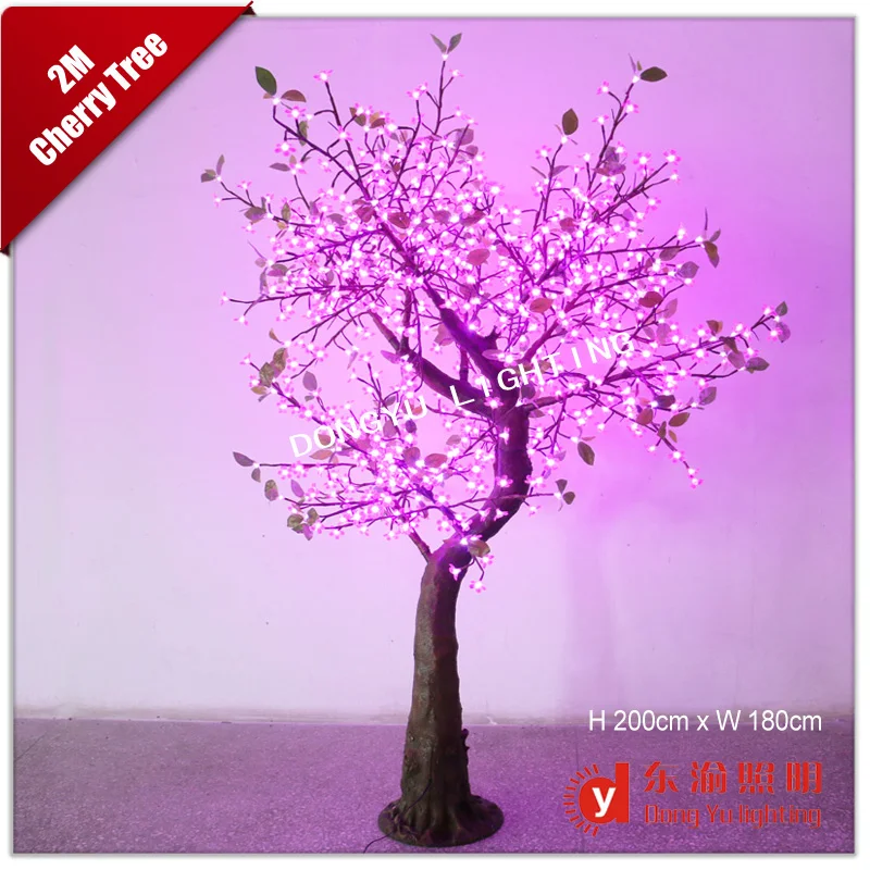 2m Artificial Pink LED Cherry Blossom Tree Light With CE RoHS