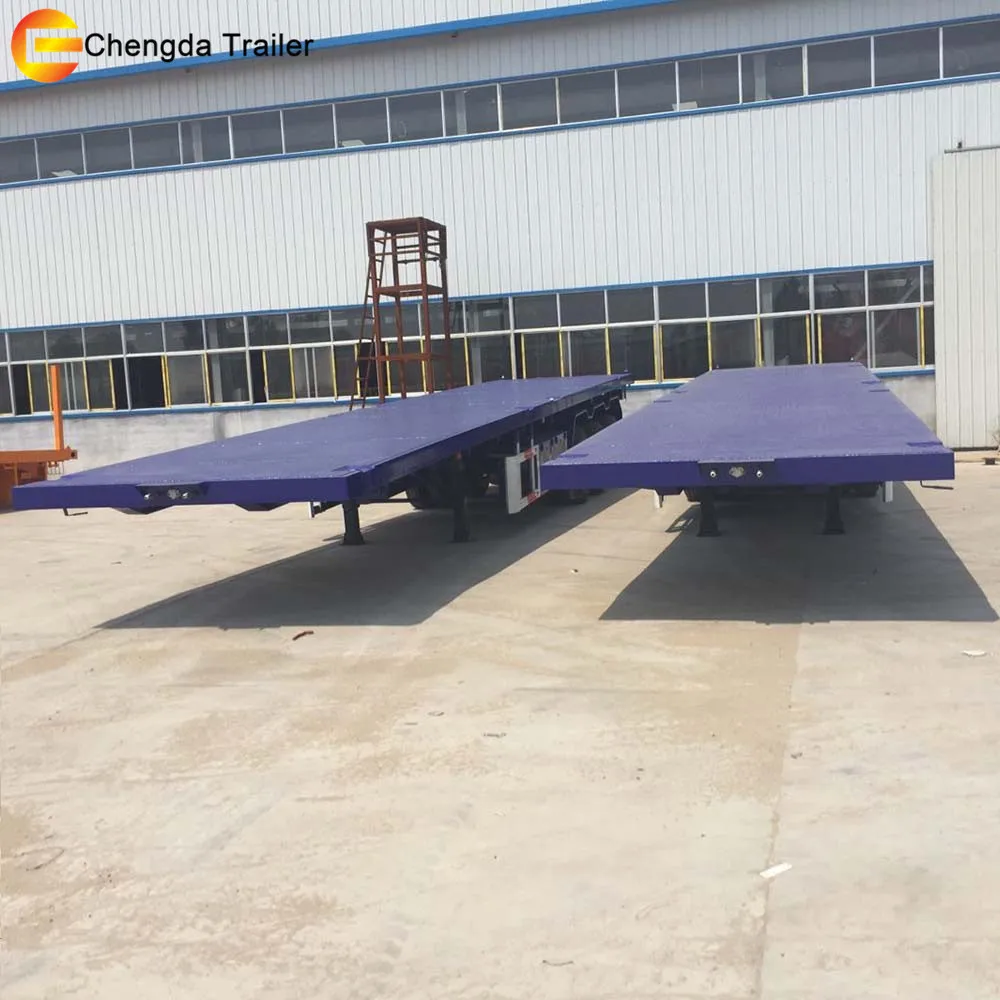20ft 40ft Container semi trailer flatbed trailer dimensions