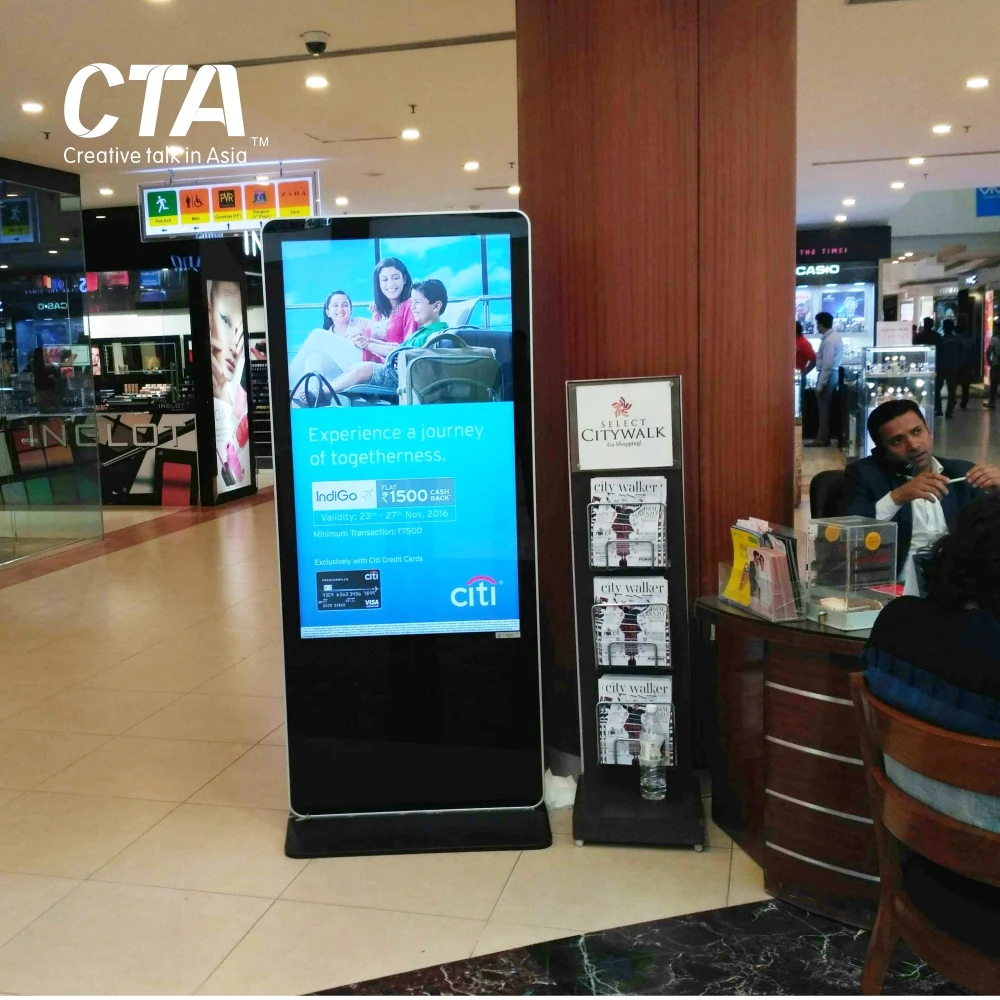 LCD led advertising display screen for restaurant