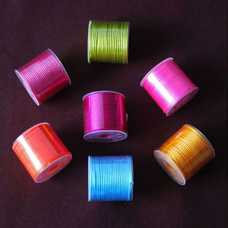LONGJIE wholesale 24 colors 2mm nylon silk cord for bracelet