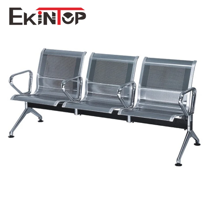 Ekintop new products ESUN four seater metal Steel chrome armrest low price airport waiting chairs