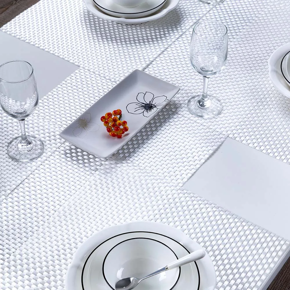 Table Plate Mat Vinyl Fabric Woven Placemats Wholesale Dishwasher Safe Hot Food Plastic Pvc Reliable Partner Best Price Chinese