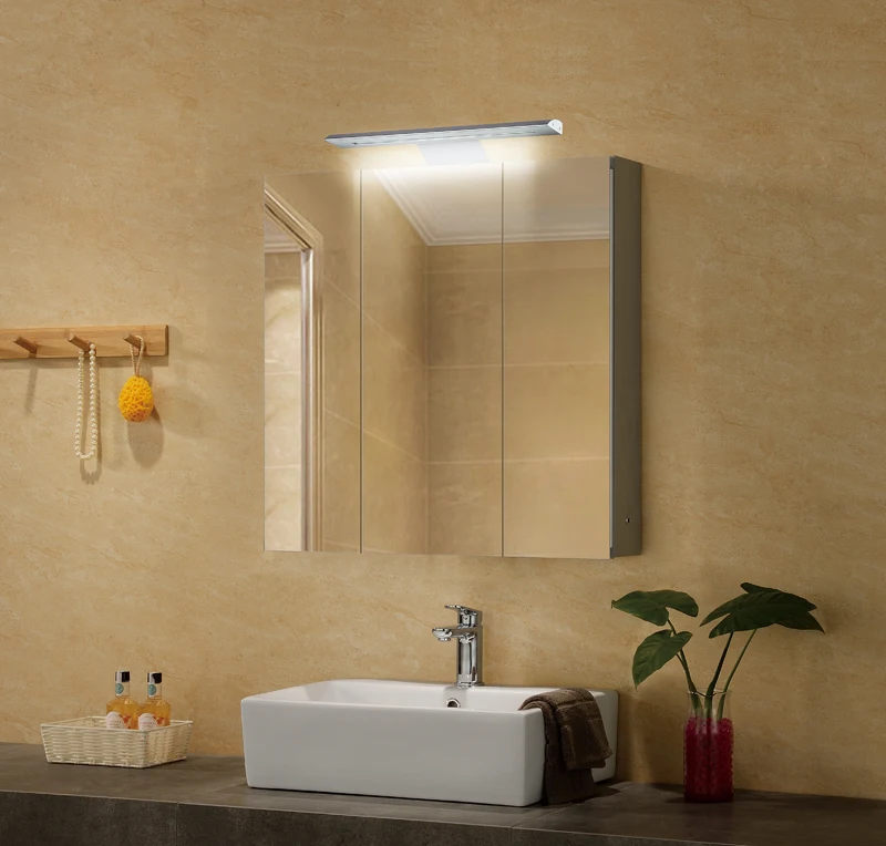 Bathroom Back Lit Led Lighted Toilet Frameless Wall Mirror Cabinet