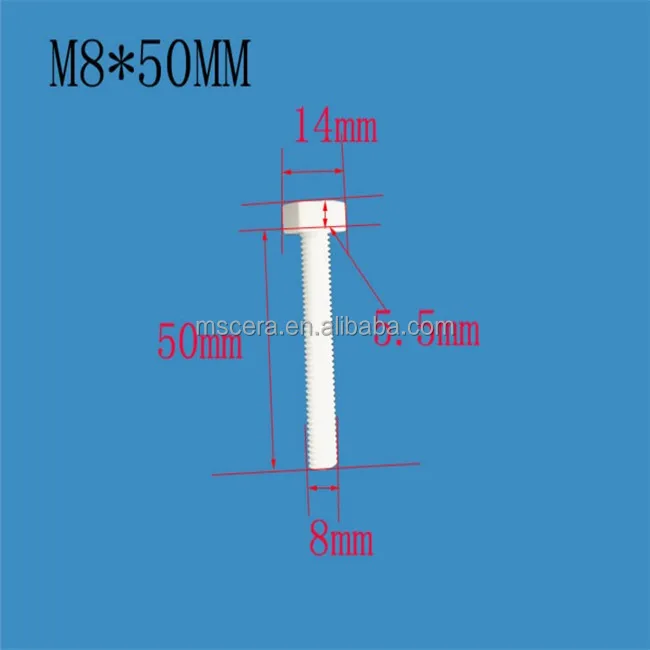 M3 Al2O3 Alumina Oxide Ceramic Screws