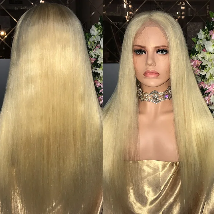 
Shy Hair Wig Straight 150% Density 613 Blonde Lace Front Wig Custom honey blonde lace front wigs 