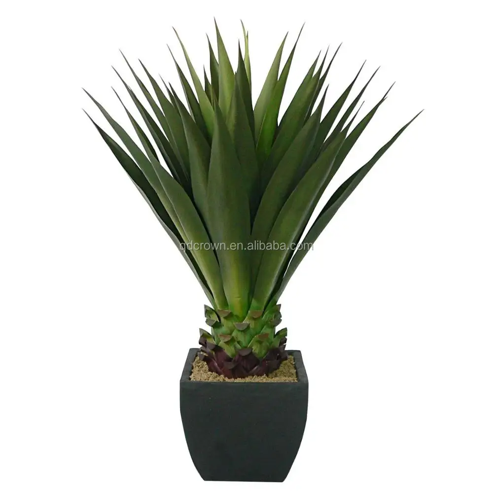 APT-46 green plastic artificial plants trees fake agave plant for indoor decor