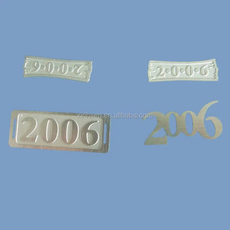 Electro chemical stainless steel etching metal label/car logo/luggage tag