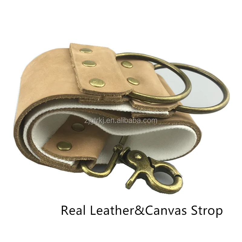 Barber razor Sharpening Cowhide Leather Straight Razor Strop